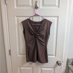 Elegant Brown Sleeveless Top